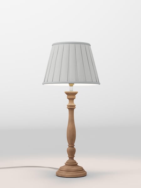 Silver Grey Box Pleated Lamp Shade (AR4080_F48625) | £48