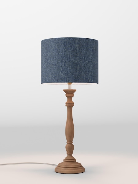 Navy Blue Tweedy Lamp Shade (AR4080_F68883) | £48