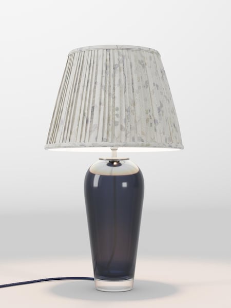 White & Blue Floral Pleated Lamp Shade (AR4085_AR8416) | £75