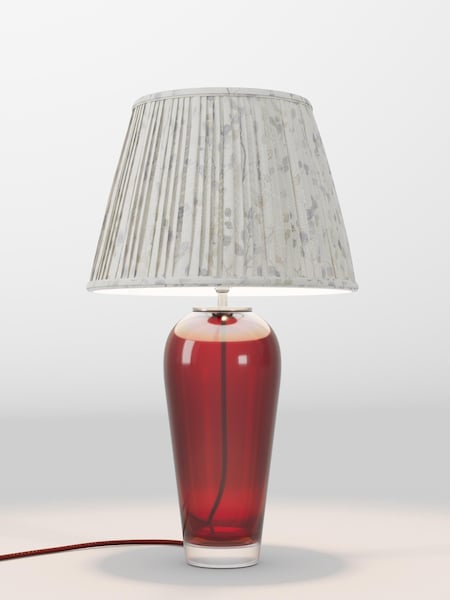 White & Blue Floral Pleated Lamp Shade (AR4086_AR8416) | £75