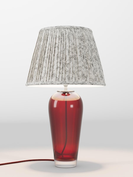 White & Black Floral Pleated Lamp Shade (AR4086_AR8418) | £75