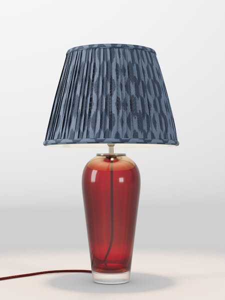 Navy Blue Geo Pleated Lamp Shade (AR4086_F48623) | £75