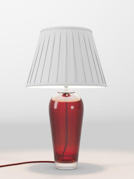 Ivory White Box Pleated Lamp Shade (AR4086_F48624) | £75