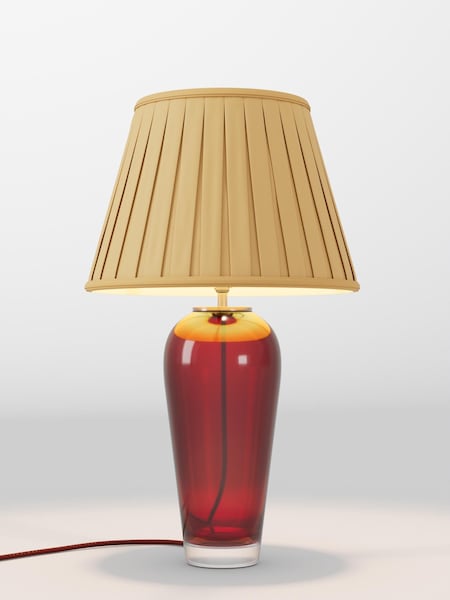Ochre Yellow Box Pleated Lamp Shade (AR4086_F48626) | £75