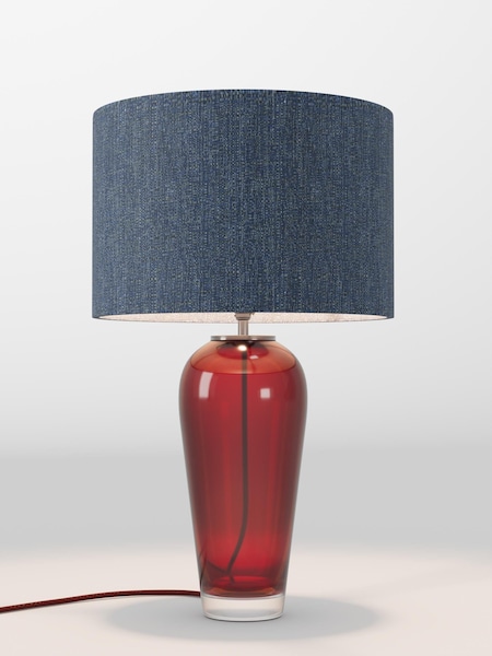 Navy Blue Tweedy Lamp Shade (AR4086_F68883) | £75