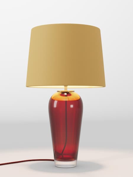 Ochre Yellow Velvet Lamp Shade (AR4086_F68889) | £75