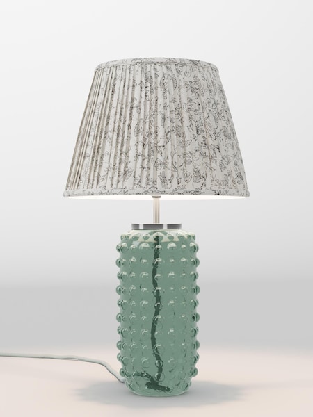 White & Black Floral Pleated Lamp Shade (AR4087_AR8418) | £52