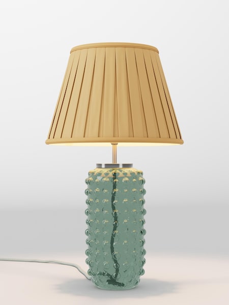 Ochre Yellow Box Pleated Lamp Shade (AR4087_F48626) | £52