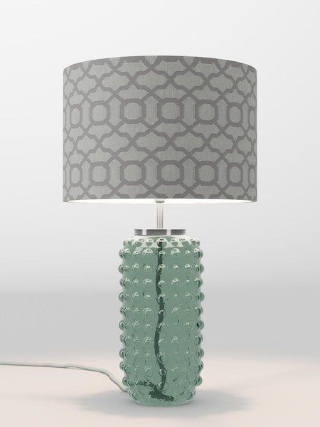 Silver Geo Velvet Lamp Shade (AR4087_F68898) | £52