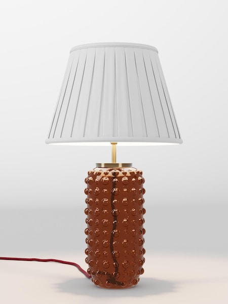 Ivory White Box Pleated Lamp Shade (AR4088_F48624) | £52