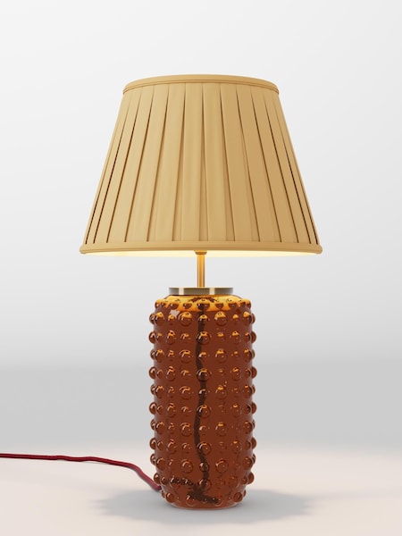 Ochre Yellow Box Pleated Lamp Shade (AR4088_F48626) | £52