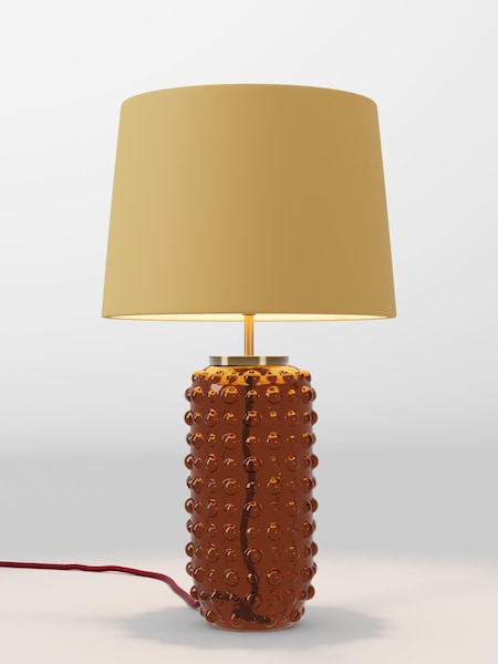 Ochre Yellow Velvet Lamp Shade (AR4088_F68889) | £52