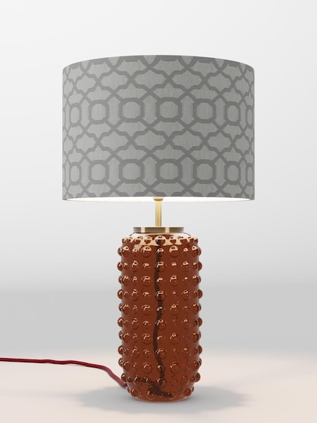 Silver Geo Velvet Lamp Shade (AR4088_F68898) | £52