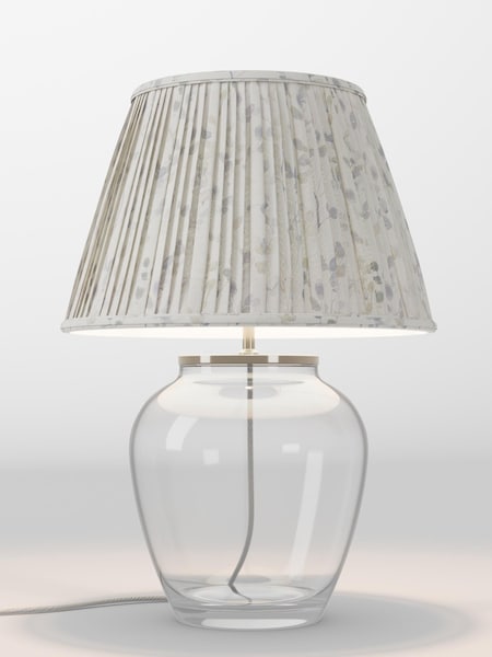 White & Blue Floral Pleated Lamp Shade (AR4089_AR8416) | £85
