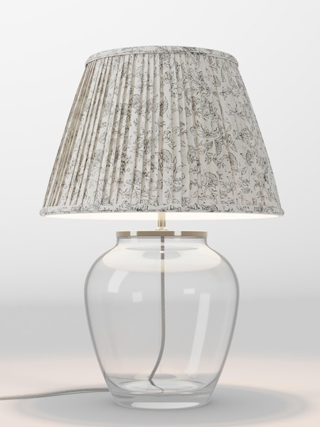 White & Black Floral Pleated Lamp Shade (AR4089_AR8418) | £85