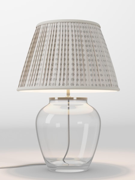 Neutral Woodblock Pleated Lamp Shade (AR4089_AR8419) | £85