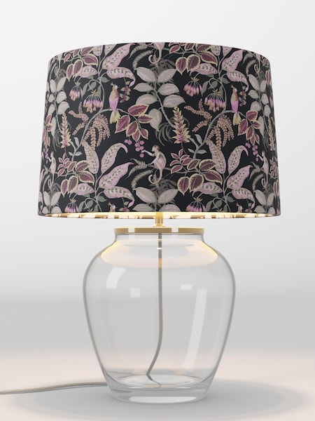 Black Floral Velvet Lamp Shade (AR4089_F20721) | £85