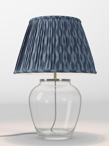 Navy Blue Geo Pleated Lamp Shade (AR4089_F48623) | £85