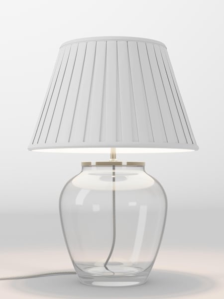 Ivory White Box Pleated Lamp Shade (AR4089_F48624) | £85