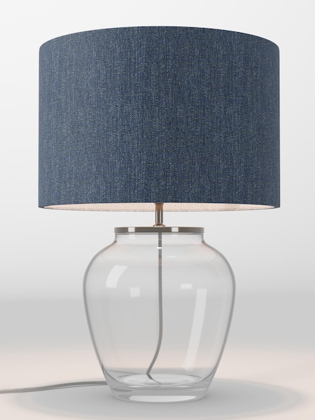 Navy Blue Tweedy Lamp Shade (AR4089_F68883) | £85