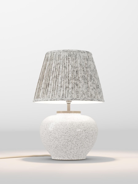White & Black Floral Pleated Lamp Shade (AR4098_AR8418) | £70