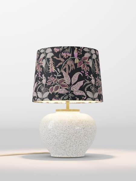 Black Floral Velvet Lamp Shade (AR4098_F20721) | £70