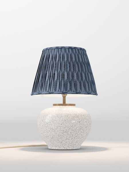 Navy Blue Geo Pleated Lamp Shade (AR4098_F48623) | £70