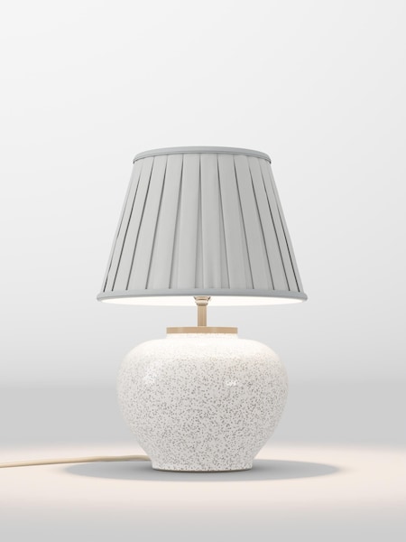 Silver Grey Box Pleated Lamp Shade (AR4098_F48625) | £70