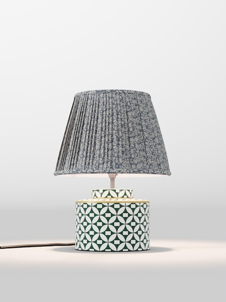 Blue Floral Pleated Lamp Shade (AR4136_AR8412) | £50