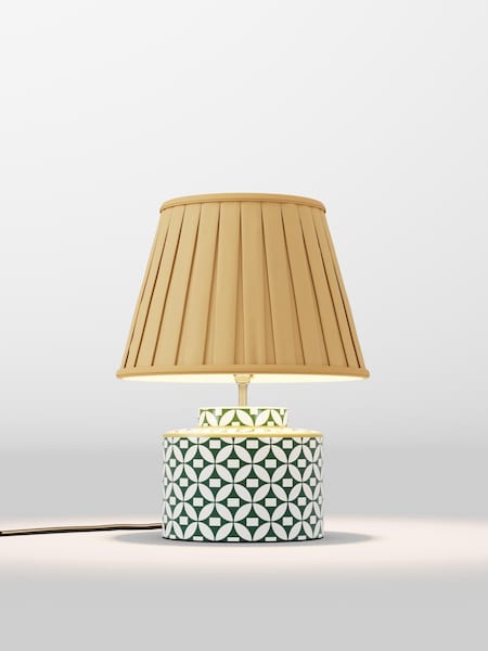 Ochre Yellow Box Pleated Lamp Shade (AR4136_F48626) | £50