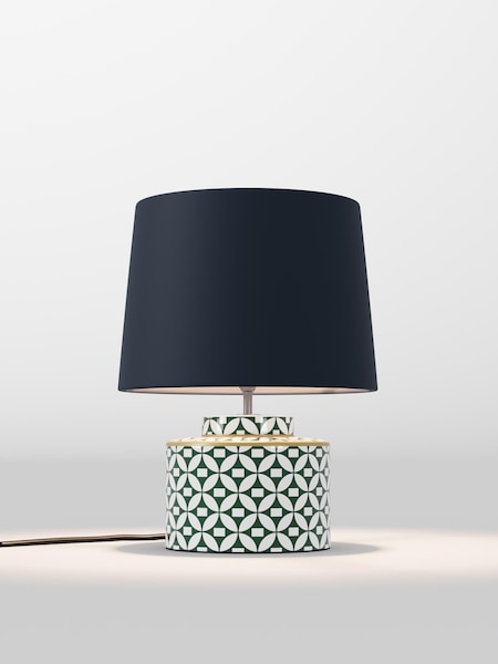 Navy Blue Velvet Lamp Shade (AR4136_F68891) | £50