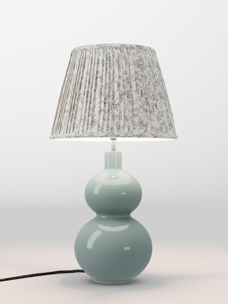 White & Black Floral Pleated Lamp Shade (AR4139_AR8418) | £70