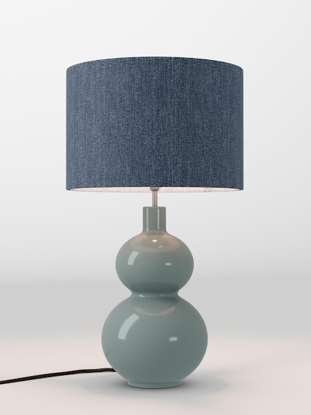 Navy Blue Tweedy Lamp Shade (AR4139_F68883) | £70