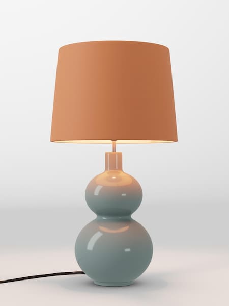 Orange Velvet Lamp Shade (AR4139_F68896) | £70