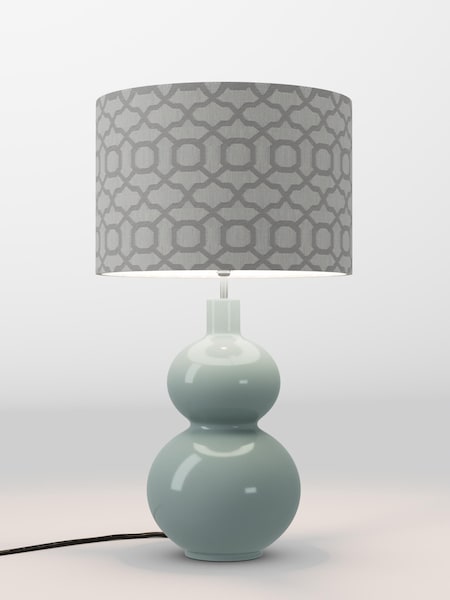 Silver Geo Velvet Lamp Shade (AR4139_F68898) | £70