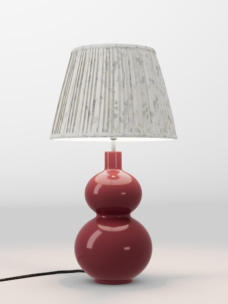 White & Blue Floral Pleated Lamp Shade (AR4140_AR8416) | £70