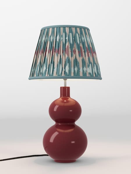 Teal Blue Ikat Pleated Lamp Shade (AR4140_AR8417) | £70