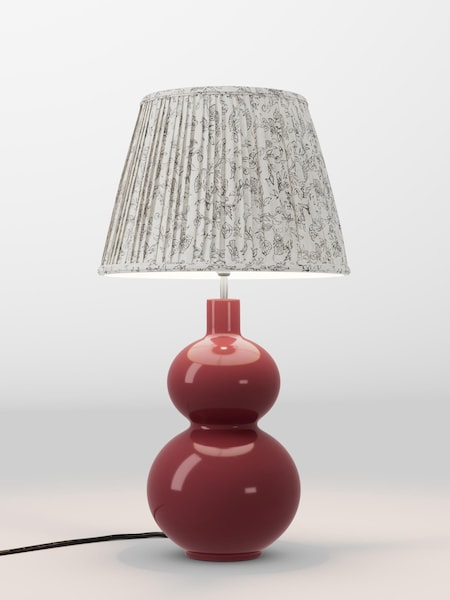 White & Black Floral Pleated Lamp Shade (AR4140_AR8418) | £70