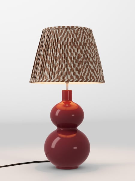 Amber Orange Mosaic Pleated Lamp Shade (AR4140_AR8420) | £70
