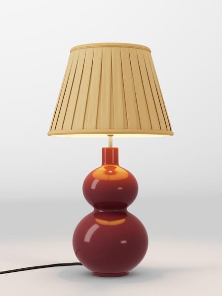 Ochre Yellow Box Pleated Lamp Shade (AR4140_F48626) | £70