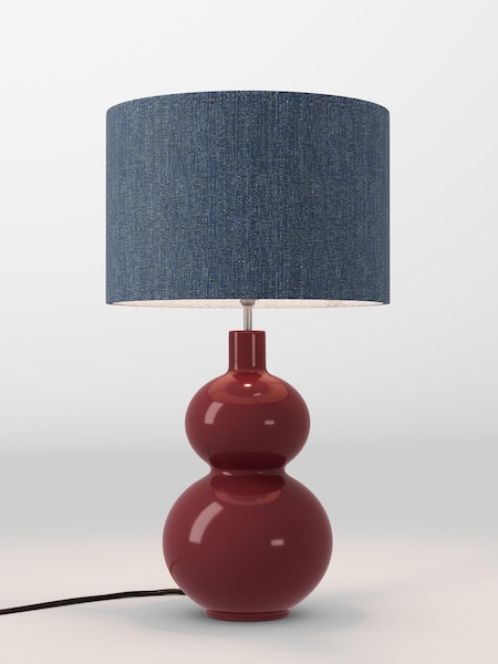 Navy Blue Tweedy Lamp Shade (AR4140_F68883) | £70