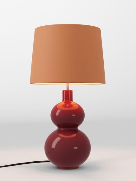 Orange Velvet Lamp Shade (AR4140_F68896) | £70