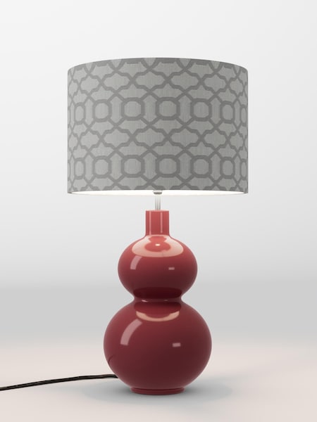 Silver Geo Velvet Lamp Shade (AR4140_F68898) | £70