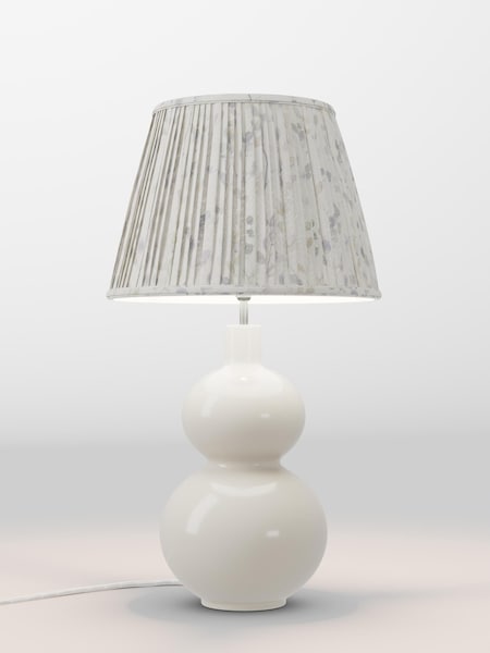 White & Blue Floral Pleated Lamp Shade (AR8591_AR8416) | £70