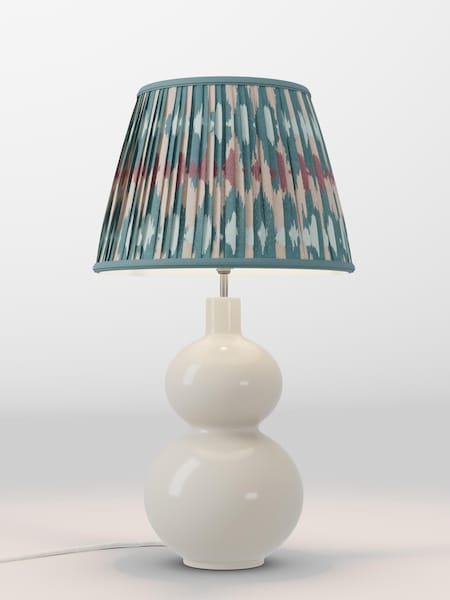Teal Blue Ikat Pleated Lamp Shade (AR8591_AR8417) | £70