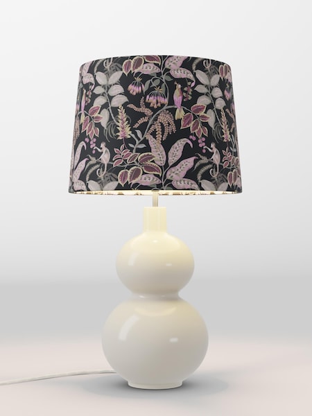 Black Floral Velvet Lamp Shade (AR8591_F20721) | £70