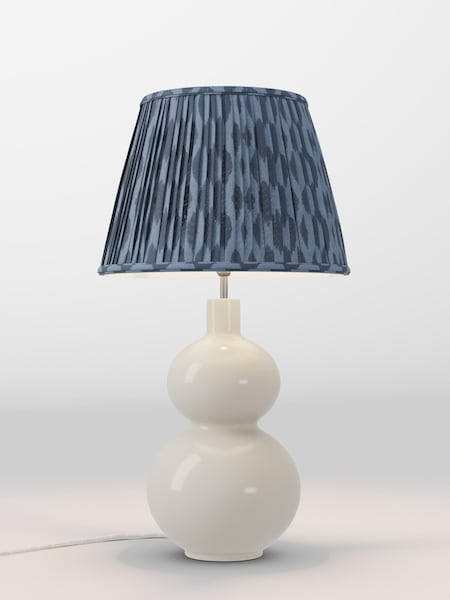 Navy Blue Geo Pleated Lamp Shade (AR8591_F48623) | £70