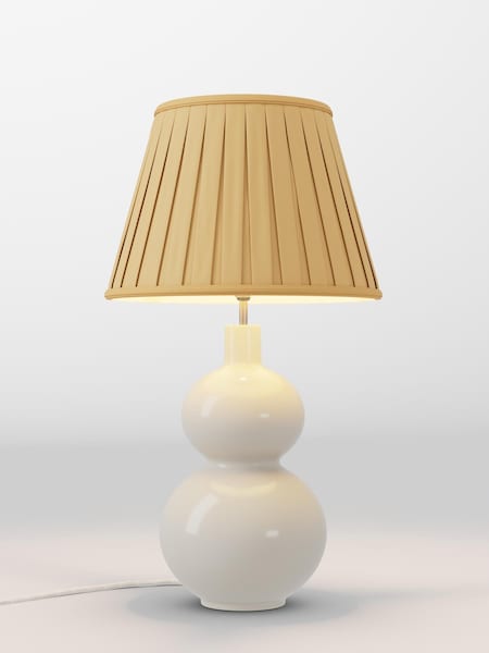 Ochre Yellow Box Pleated Lamp Shade (AR8591_F48626) | £70