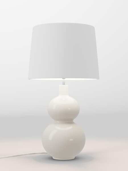 Ivory White Plain Lamp Shade (AR8591_F68872) | £70