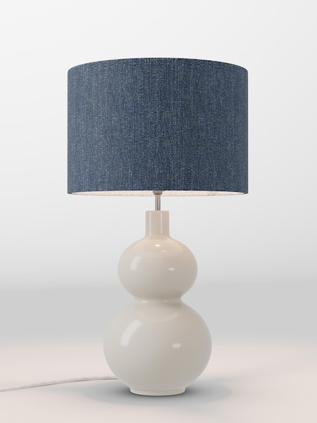 Navy Blue Tweedy Lamp Shade (AR8591_F68883) | £70